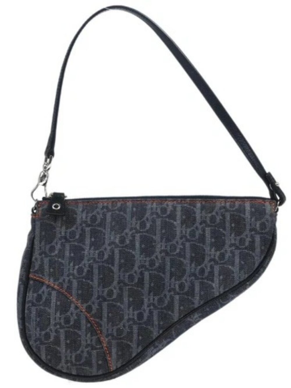 Christian Dior Navy Denim Trotter Saddle Handbag MC1005 184948